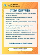 Tampereen kesäyliopiston koulutusta
syksyllä 2025