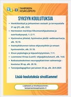 Tampereen kesäyliopiston koulutusta
syksyllä 2025